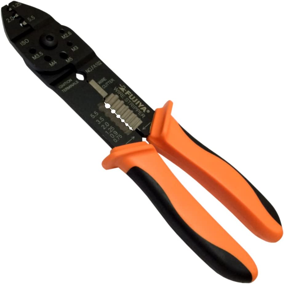 Kìm Cắt Tuốt Bấm Cos Dây Điện Đa Năng Fujiya FA102 (225mm)