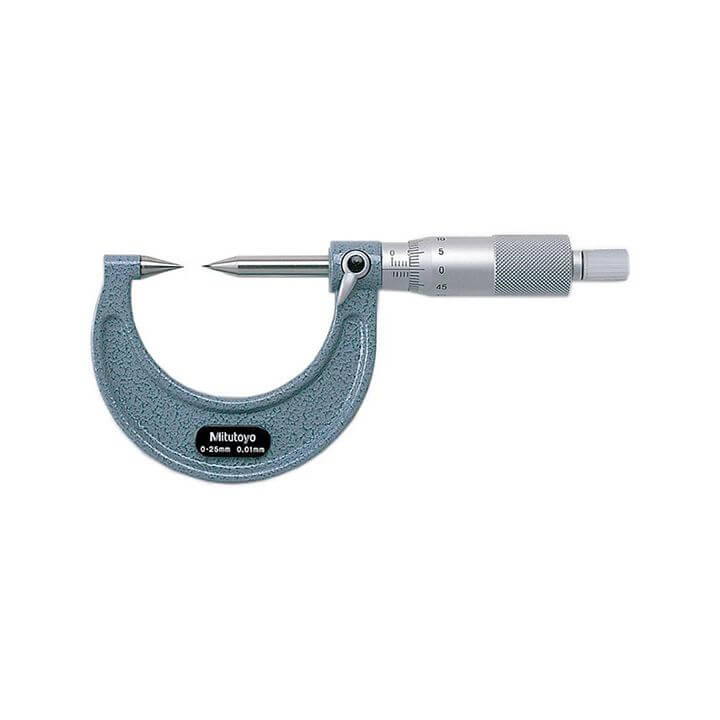 Panme Cơ Khí Đầu Nhọn Mitutoyo 112-201 (0-25mm/0.01mm) loại 30°