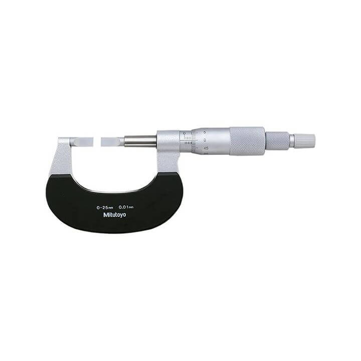 Panme Đo Ngoài Đo Rãnh Kiểu A Mitutoyo 122-101 (0-25mm/0.01mm)
