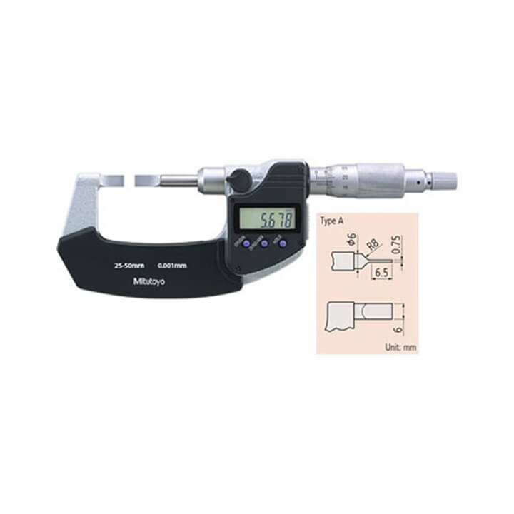 Panme Điện Tử Đo Ngoài Đo Rãnh Mitutoyo 422-231-30 (25-50mm/0.001mm)