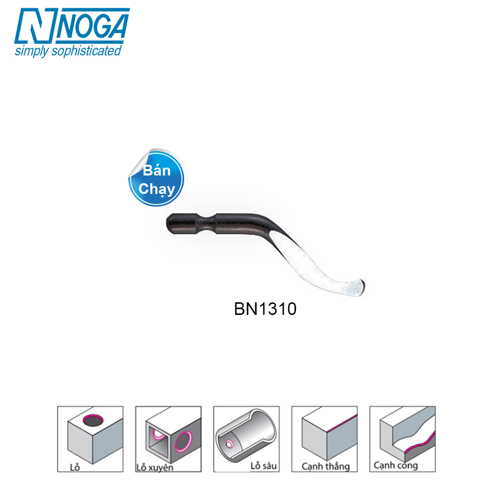 Lưỡi Dao Gọt Bavia Noga BN1310 (lưỡi N10 cobalt 2.6mm chuyên nhựa và vật liệu cứng)