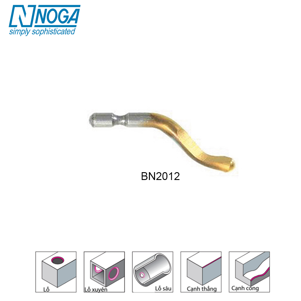 Lưỡi Dao Gọt Bavia Inox Noga BN2012 (Lưỡi N2 phủ TIN 2.6mm)