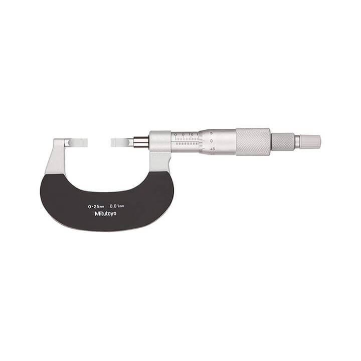 Panme Đo Ngoài Đo Rãnh Kiểu B Mitutoyo 122-111 (0-25mm/0.01mm)