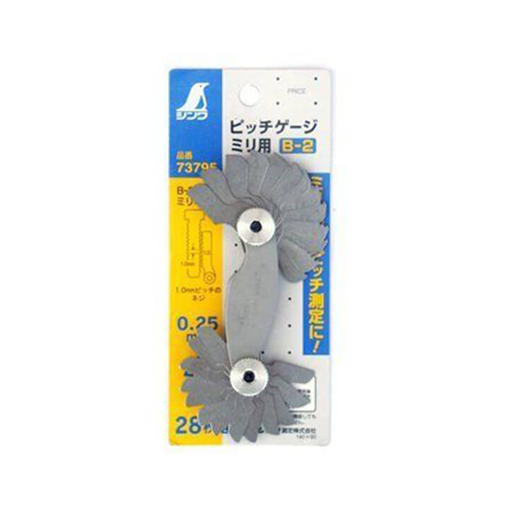 Bộ Dưỡng Đo Ren Shinwa 73795 Hệ Mét 28 Lá B-2
