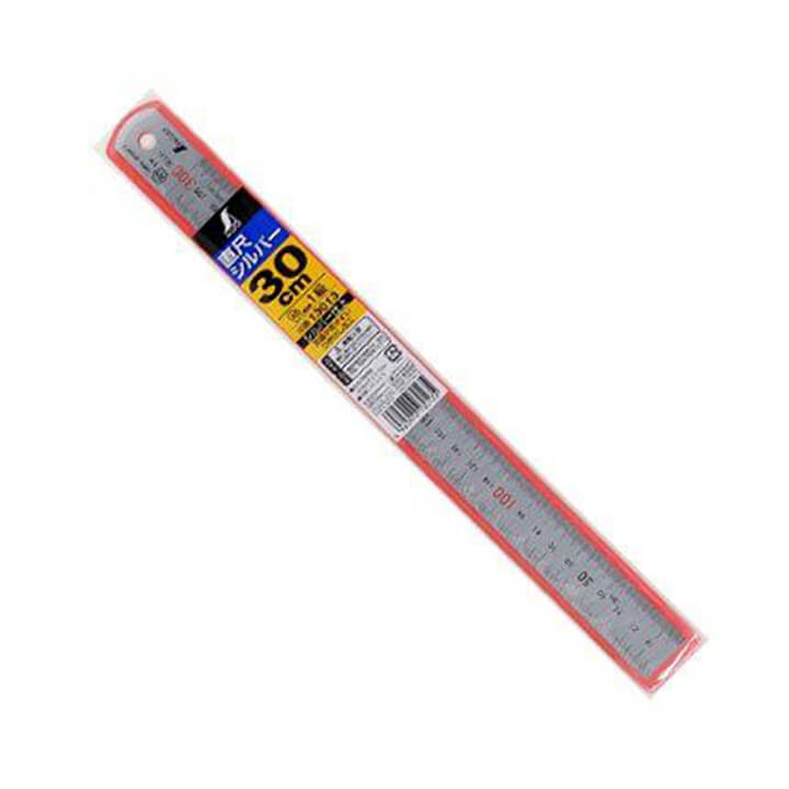 Thước Lá Inox Mạ Nhũ Bạc Shinwa 13013 30cm
